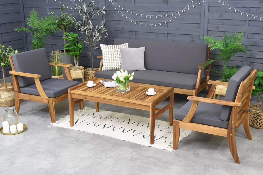 Acaciahouten tuinmeubelen Danang Koffie 5 Tuinpunt