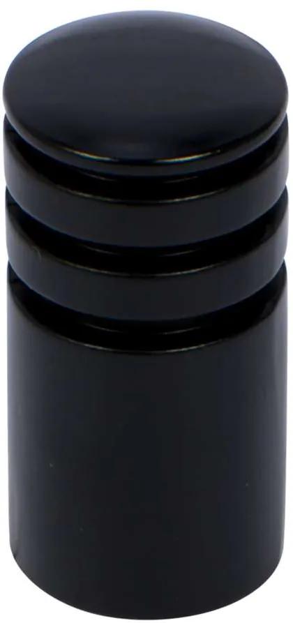 Gordijnroede knop 16 mm cilinder - zwart (2 stuks) - Leen Bakker