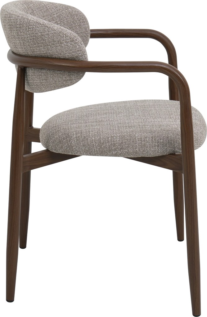 Eetkamerstoel Walnoot Met Armleuningen