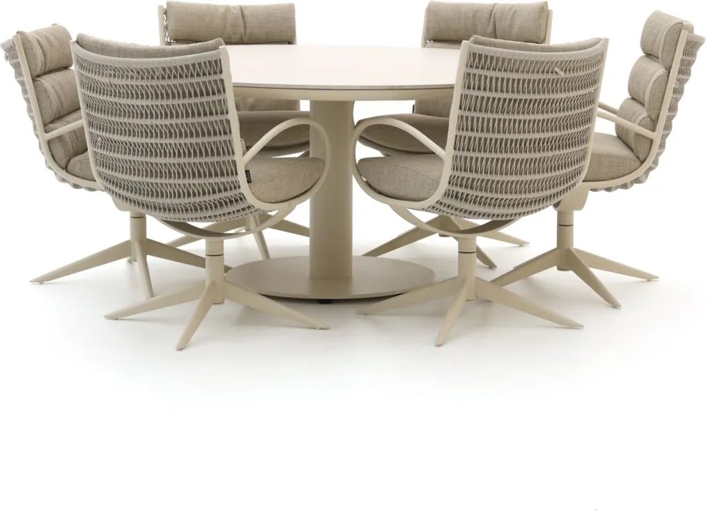 Diningset Apple Bee | 6 personen | Tuinset sintered stone | 7-delig | Kees Smit Tuinmeubelen