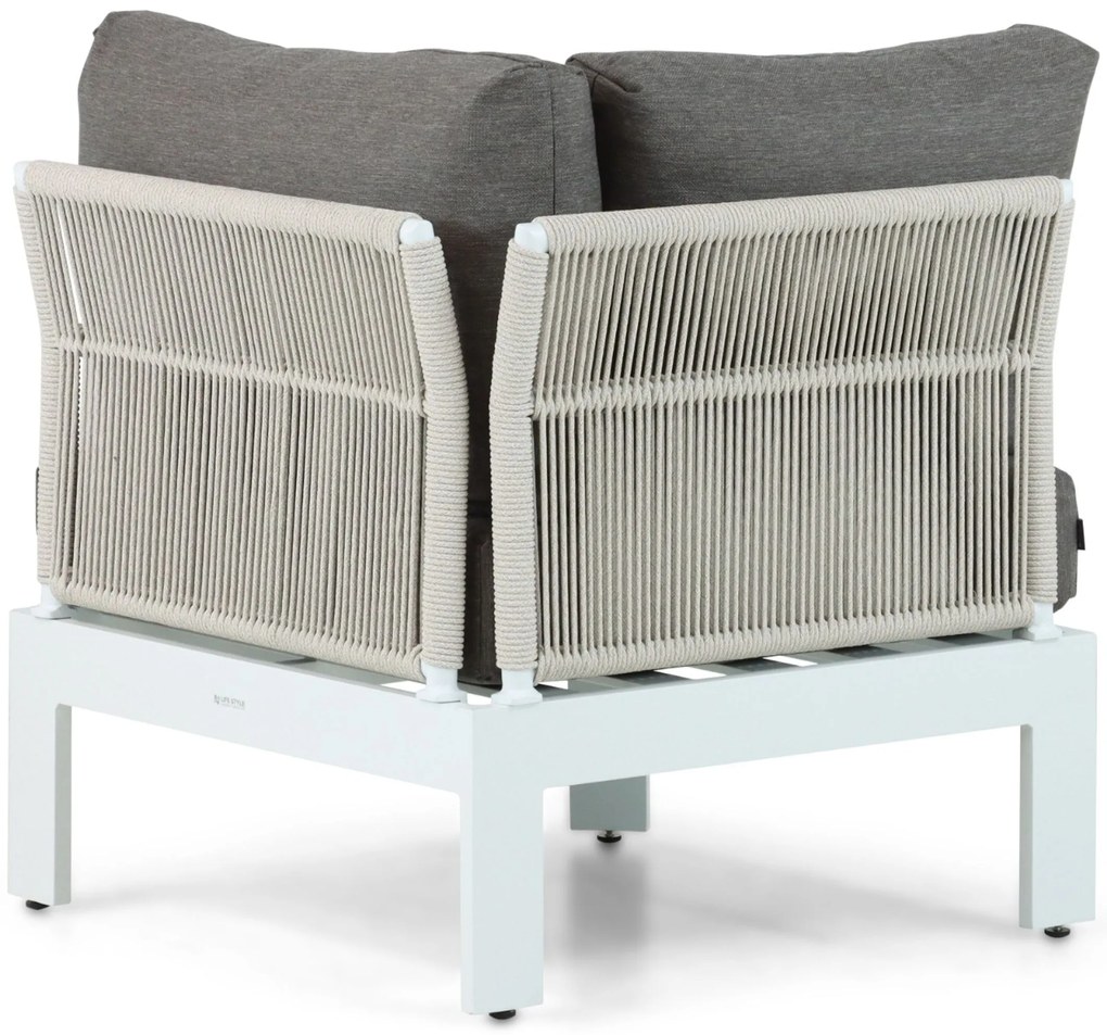 Hoek loungeset 5 personen Aluminium Wit  Lifestyle Garden Furniture Lorenzo