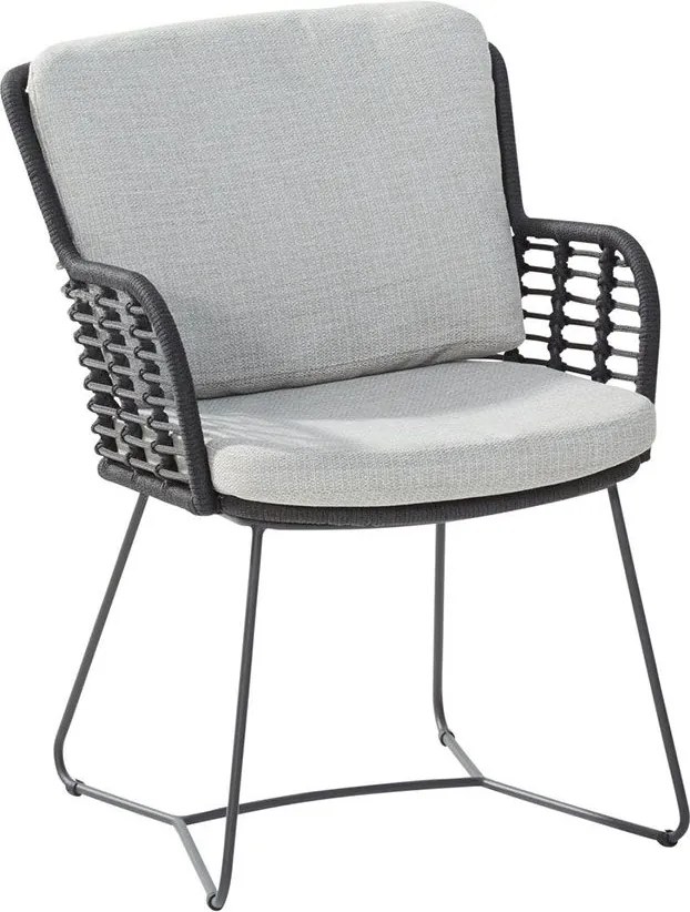 4 Seasons Outdoor Fabrice lounge dining stoel - donker grijs