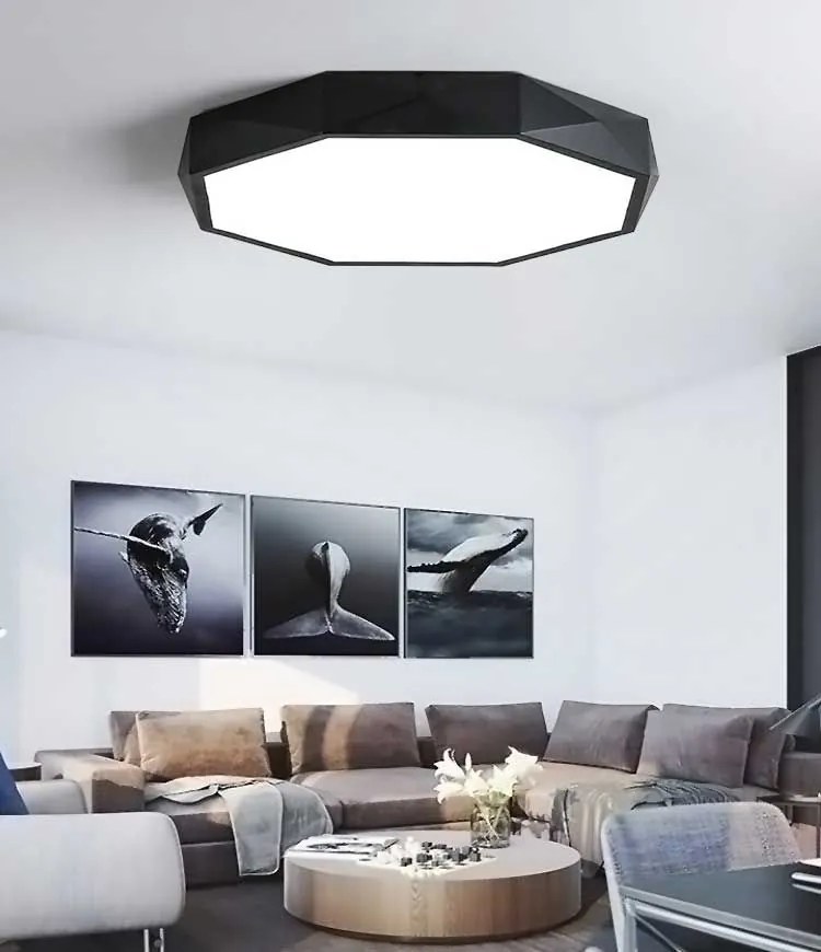 Plafond Diamond APP862-C Zwart 40 cm lamp