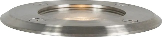Set van 6 buiten grondspots staal 11cm IP67 - Basic Round