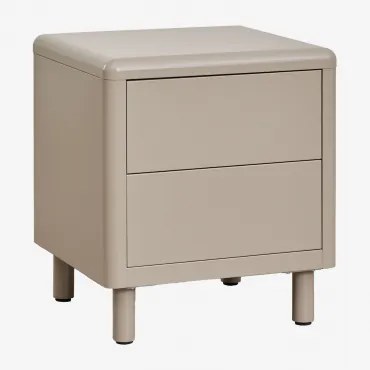 Rechthoekig Nachtkastje 45x40 Cm In Michigan Staal Moka Bruin - Sklum