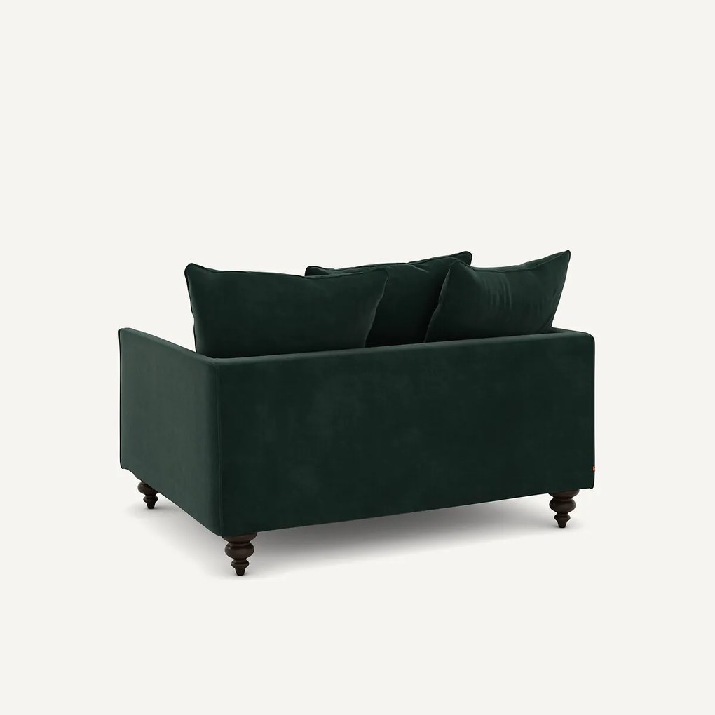 2-zits compact fluwelen bank, Lazare