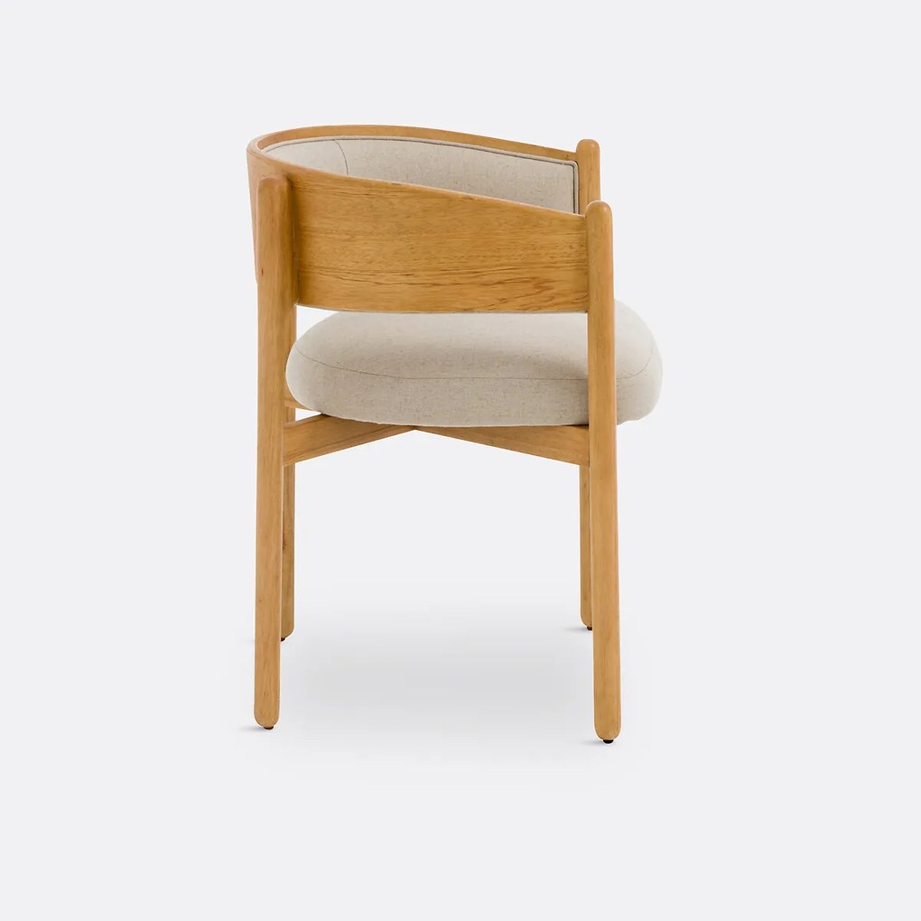 Tafel fauteuil in hevea en katoen/linnen , Natesse