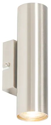 Moderne wandlamp staal 2-lichts - Jeana