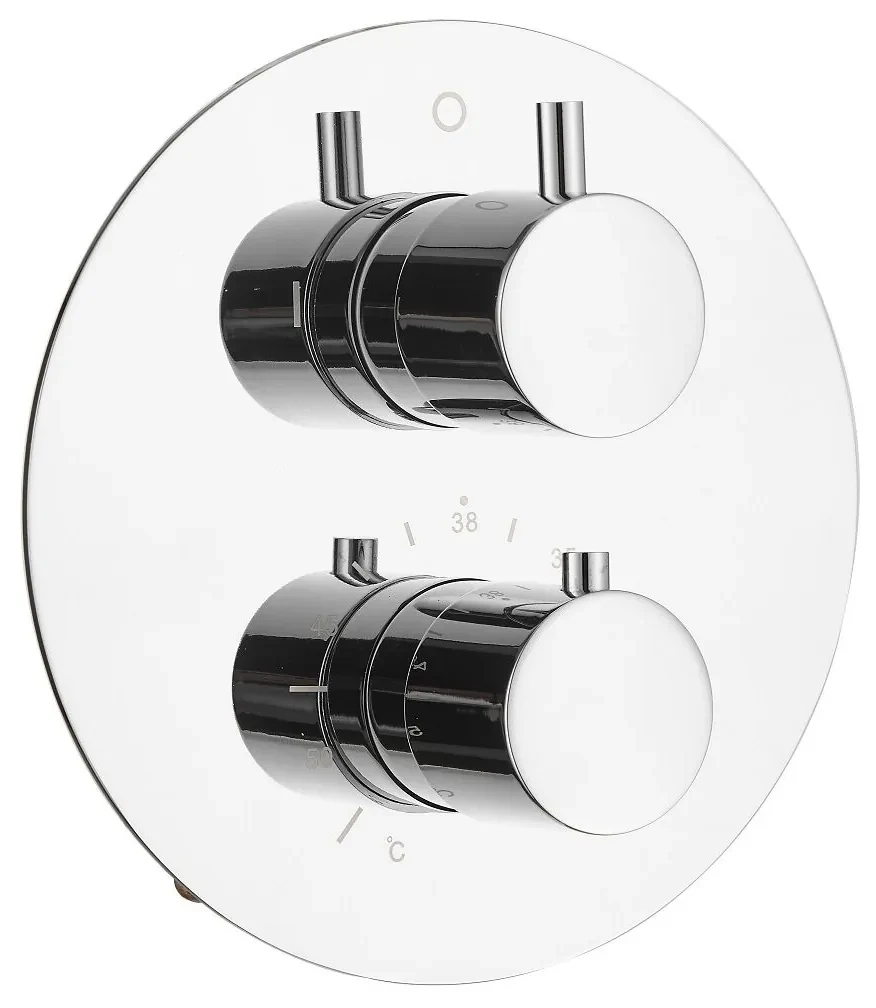 Saniclear Talpa inbouwregendouche 20cm met ronde massagejets en plafondarm chroom