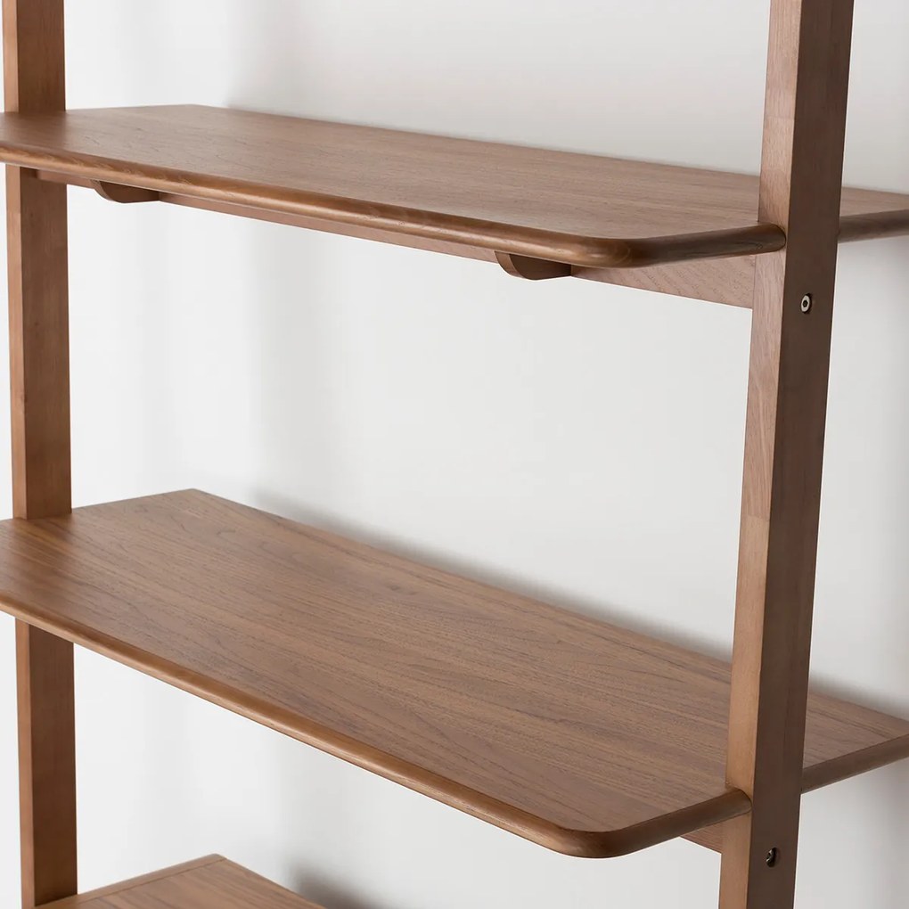 Zuiver Rise Walnut Design Wandkast Met Planken Walnoot - 90x35x180cm.