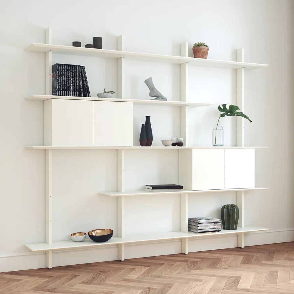 Tenzo Bridge Open Wandkast 190x224 Cm Wit - 224x25x190cm.