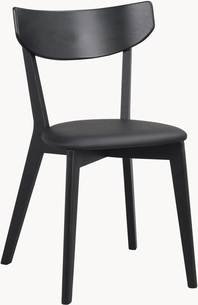 Eikenhouten stoelen Ami met gestoffeerde zitvlak, 2-delig