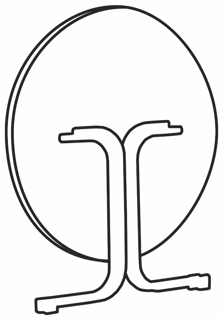 Sieger Boulevard ronde klaptafel Ø70 cm. - Antraciet