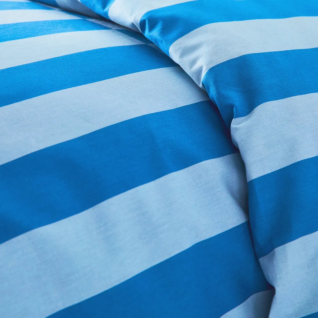 Kinderdekbedovertrek in 50% gerecycled katoen, TABAKA BLEU