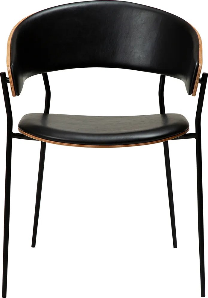 Dan-Form Crib Eetkamerstoel Gebogen Walnoot