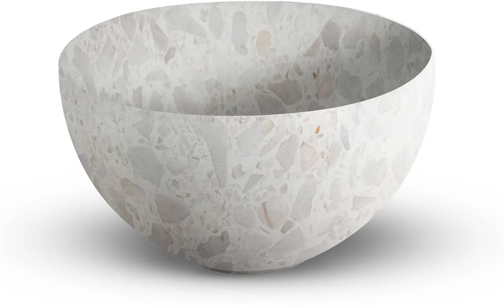 Looox Ceramic Terrazzo Small Compacte waskom Ø 23x13 cm Beige