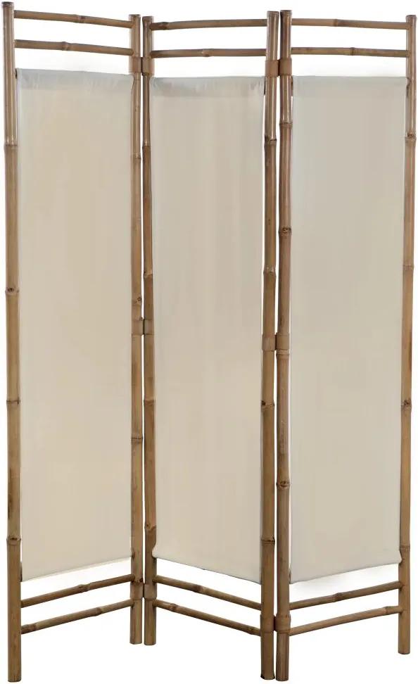 Kamerscherm 3-panelen inklapbaar 120 cm bamboe en canvas