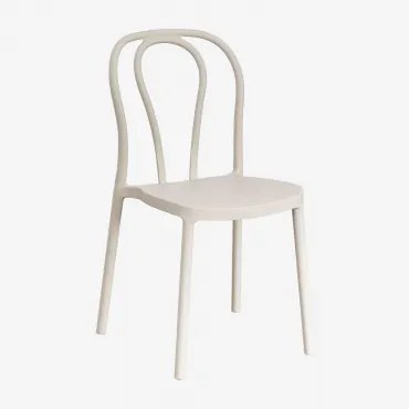 Stapelbare Eetkamerstoel In Polypropyleen Mizzi Tapioca Beige - Sklum