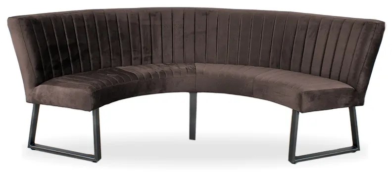 Eetkamerbank - Rondo - geschikt voor tafel 130 cm - stof Element antraciet 02