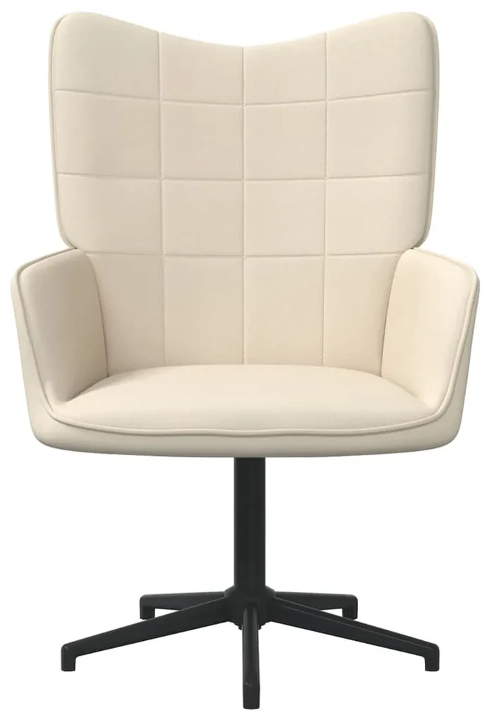 vidaXL Relaxstoel stof crèmekleurig