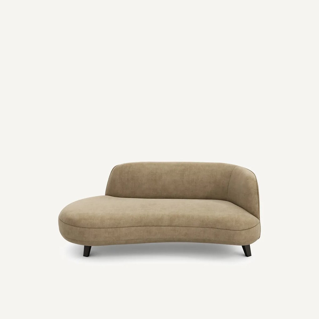 Sofa Dormeuse stonewashed fluweel, Rosebury, ontwerp Emmanuel Gallina