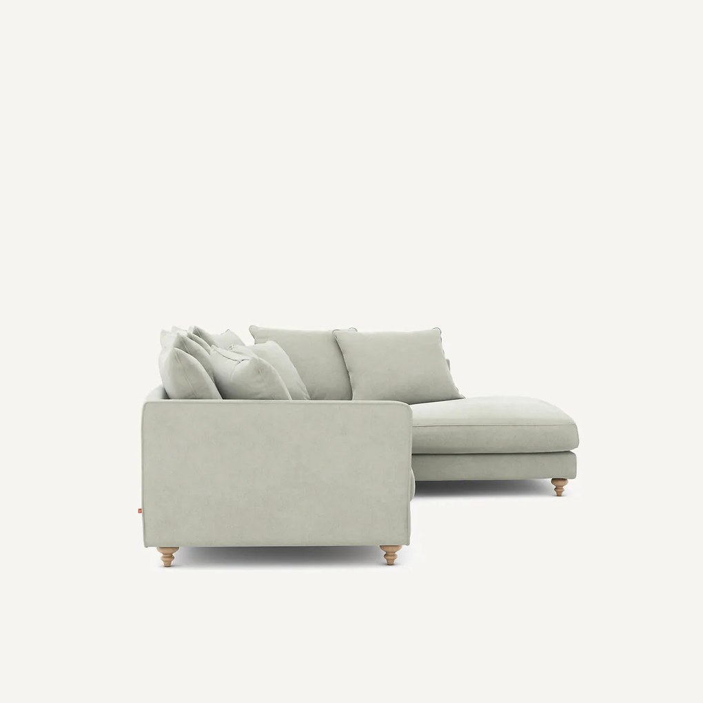 Omvormbare hoekbank in stonewashed fluweel, Lazare