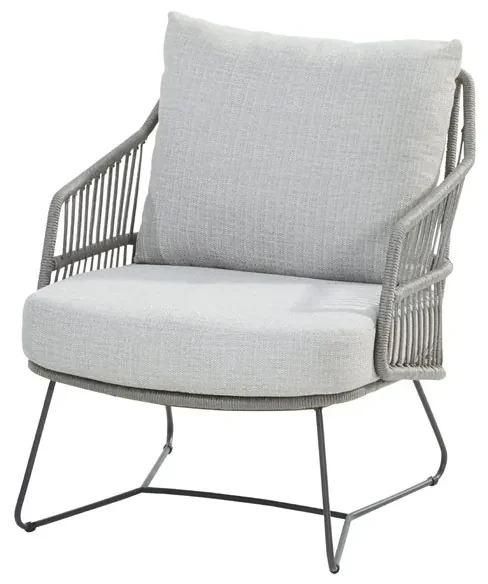 4 Seasons Outdoor Ancora loungestoel antraciet Silver Grey SALE Loungestoel antraciet weerbestendig