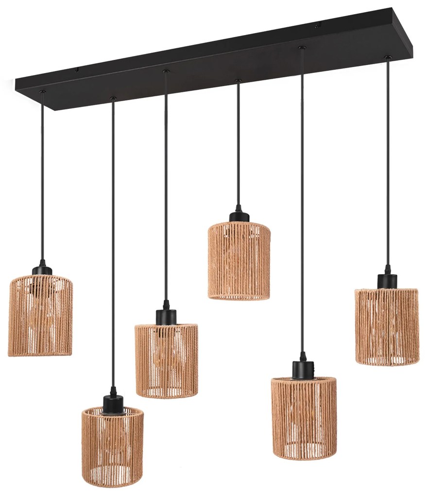 Hanglamp APP1822-6CP NATURE BLACK