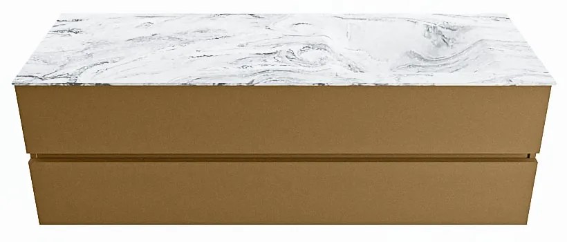 Mondiaz Vica DLux badmeubel 150cm oro 2 lades met wastafel glace rechts zonder kraangat