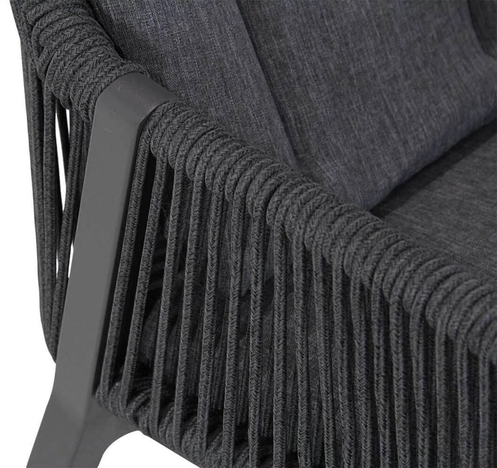 Tuinset 4 personen 90 cm Aluminium/rope Grijs Lifestyle Garden Furniture Verona/Mateo