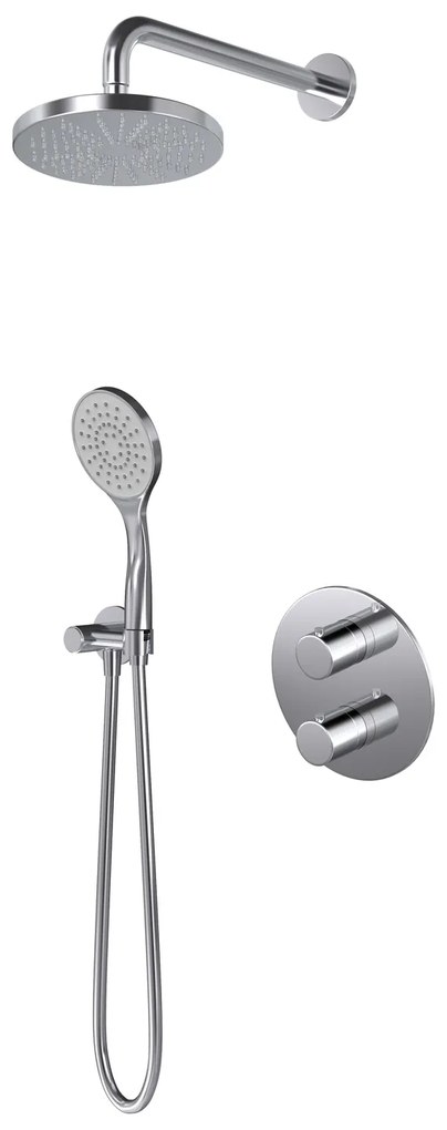 Hotbath Buddy IBS12A inbouw regendouche 30cm met 3 standen handdouche en glijstang chroom