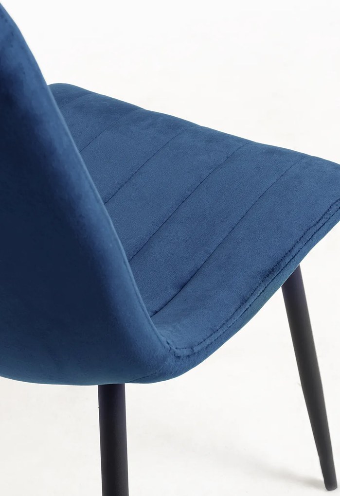 Set 4 Fluwelen Liny Stoelen