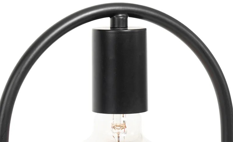 Moderne tafellamp zwart met glas ovaal - Roslini Modern E27 rond Binnenverlichting Lamp