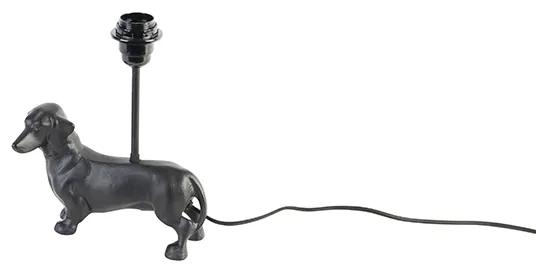 Vintage tafellamp zwart - Animal Teckel Landelijk E27 Binnenverlichting Lamp