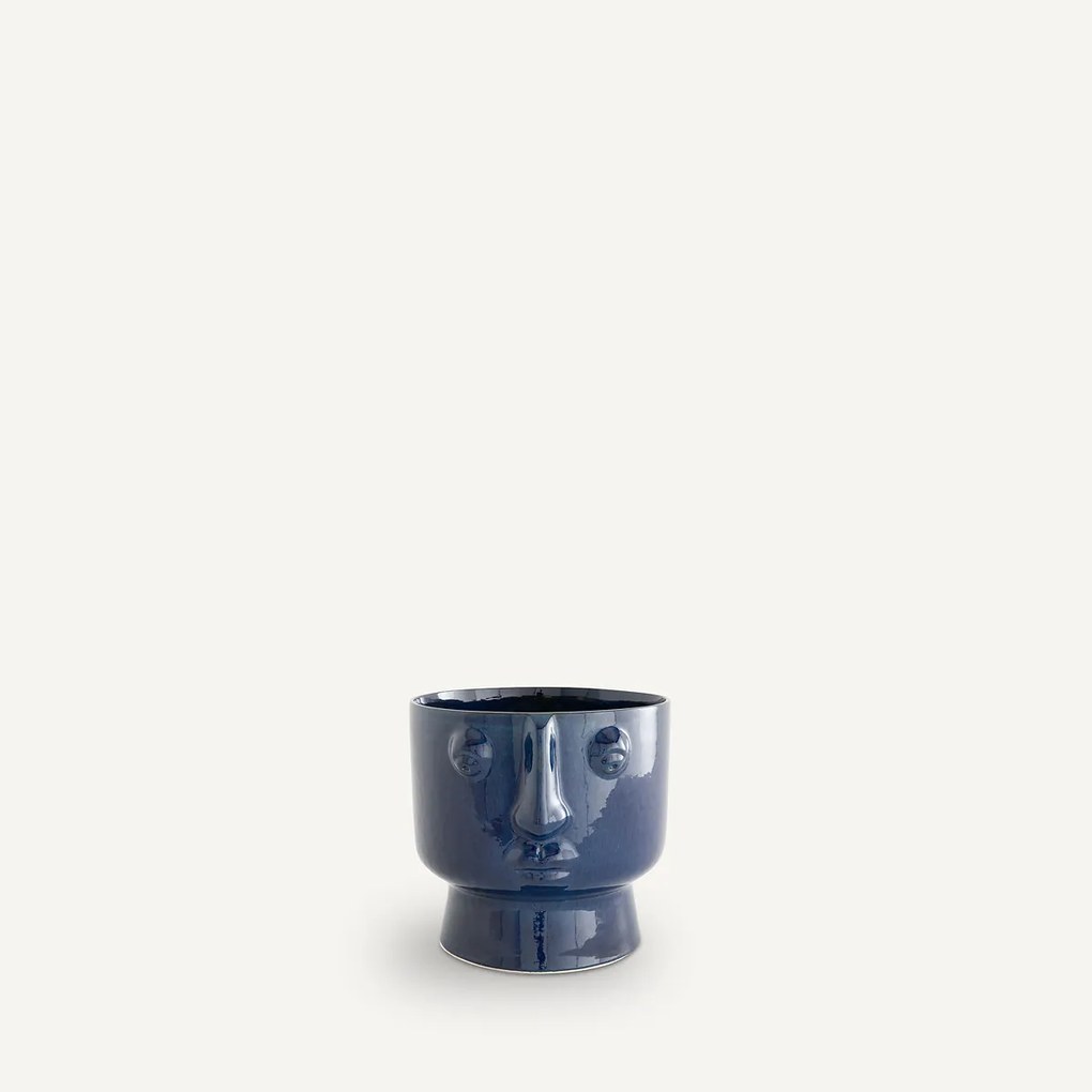 Geglazuurde keramische bloempot, H24cm, Lesego