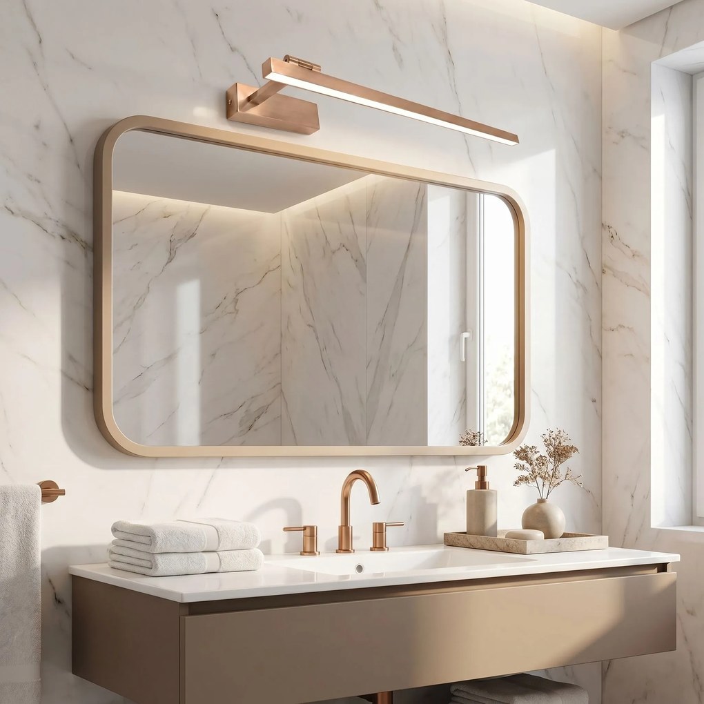 Badkamer LED-wandlamp SWE038-1W 60cm BRUSH COPPER