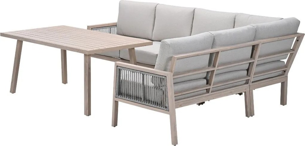 Garden Impressions San Capri lounge dining set 7-delig links - light oak aluminium
