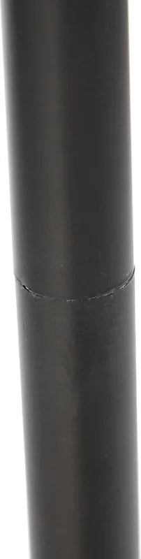 Vloerlamp zwart met linnen kap wit 45cm - Classico