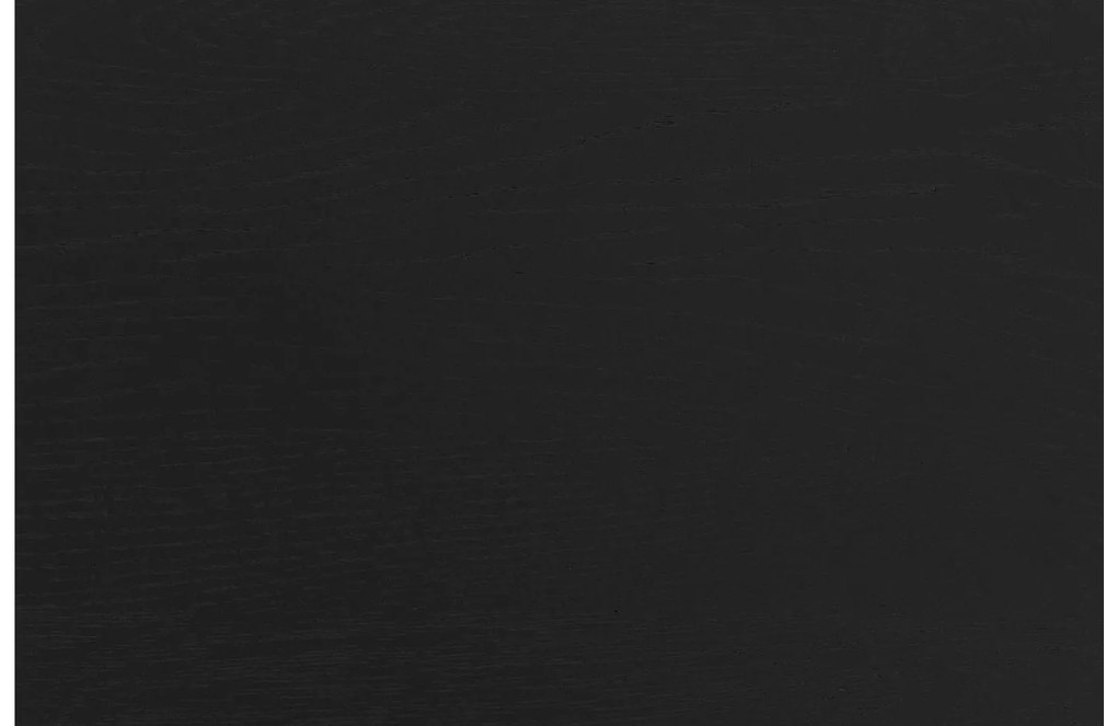 Goossens Nachtkastje Oval, Voet ovaal metaal ral 9005 zwart, blad massief eik