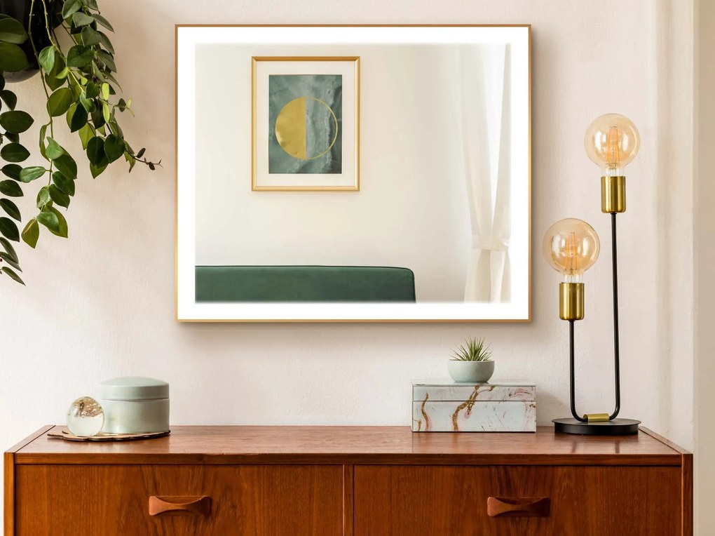 LED-spiegel in lijst voor de badkamer M1