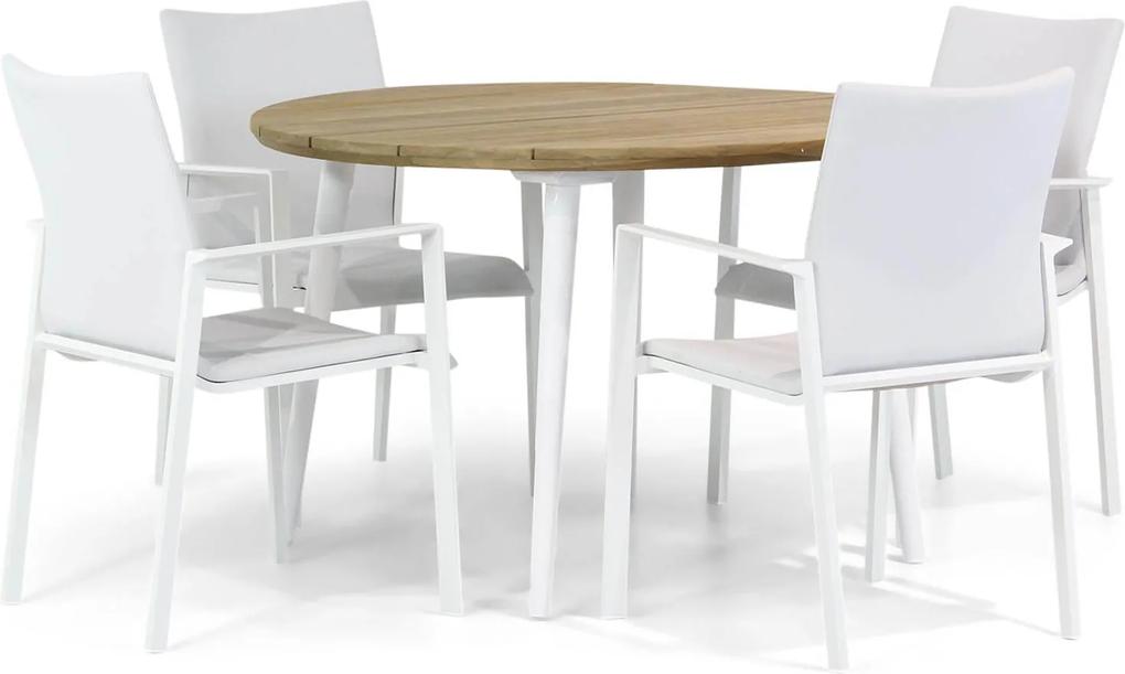 Lifestyle Rome/Julia 120 cm rond dining tuinset 5-delig