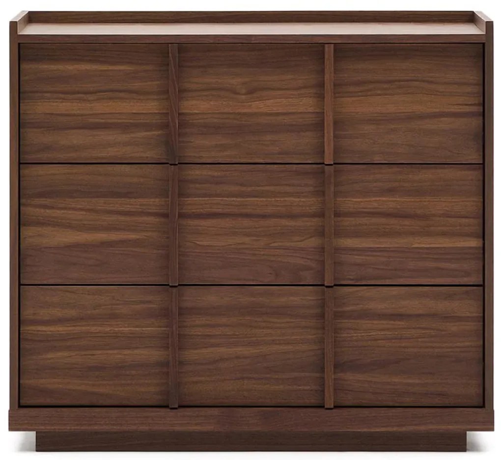 Kave Home Onix Walnoot Ladenkast Japandi - 100x50x78cm.