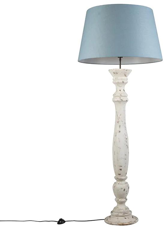 Vloerlamp Ritual wit met kap 70cm zee blauw Landelijk / Rustiek rond Binnenverlichting Lamp