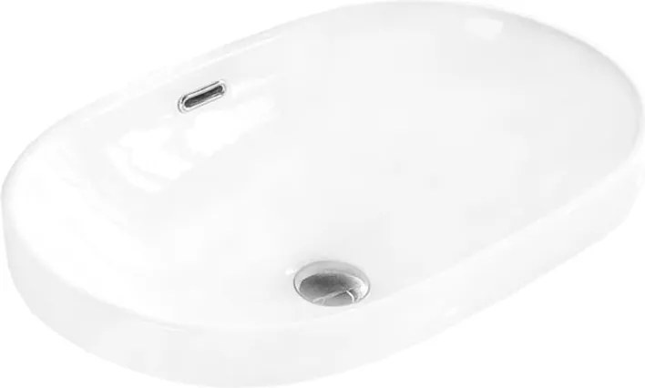 Mexen Viki ingebouwde wastafel in het blad 61 x 40 cm, wit - 25356100