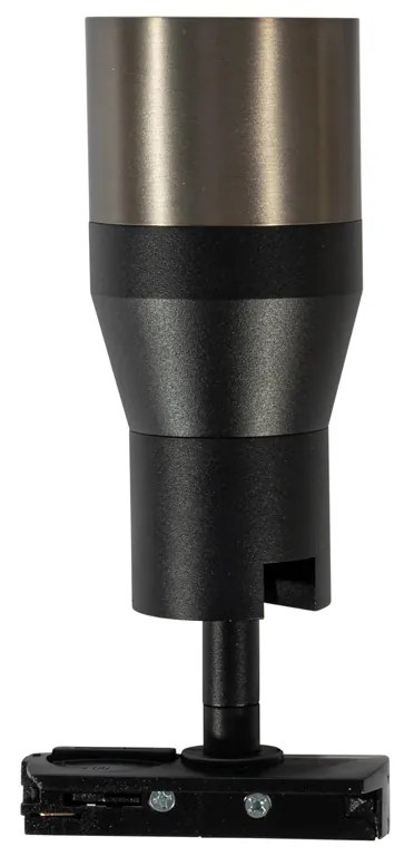 Moderne spot zwart met gunmetal voor railsysteem 1-fase GU10 50mm  - Iconic Kohua