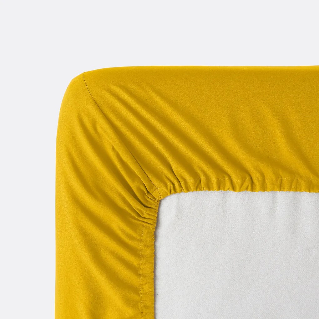 Effen hoeslaken in gewassen katoen, omslag 30 cm, Scenario