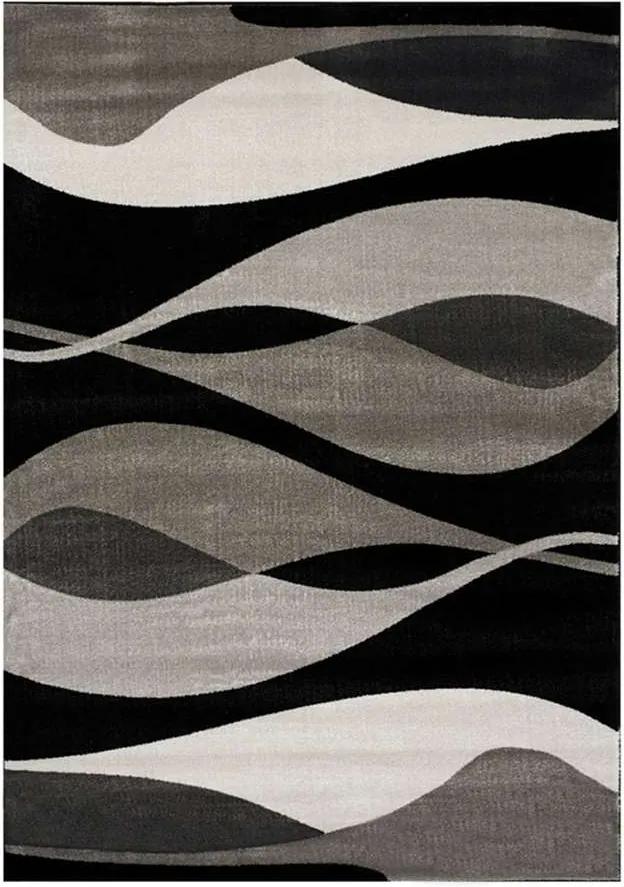 Floorita vloerkleed Hudson - grijs/zwart - 200x290 cm - Leen Bakker