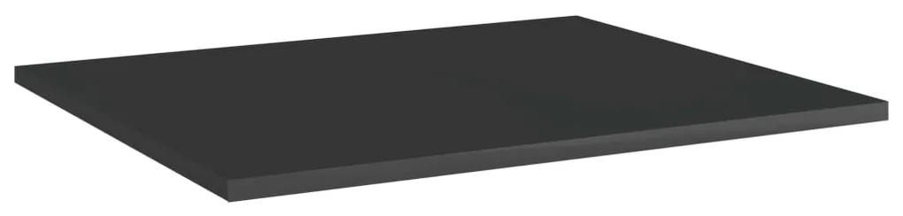 vidaXL Wandschappen 8 st 60x50x1,5 cm spaanplaat hoogglans zwart
