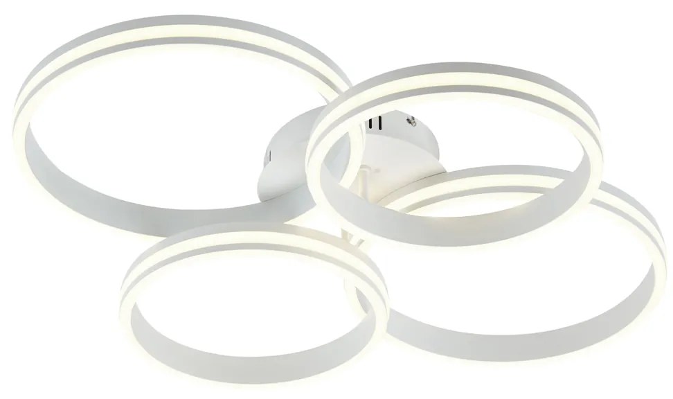 Plafondlamp wit incl. LED 3-staps dimbaar 4-lichts - Navara Design rond Binnenverlichting Lamp