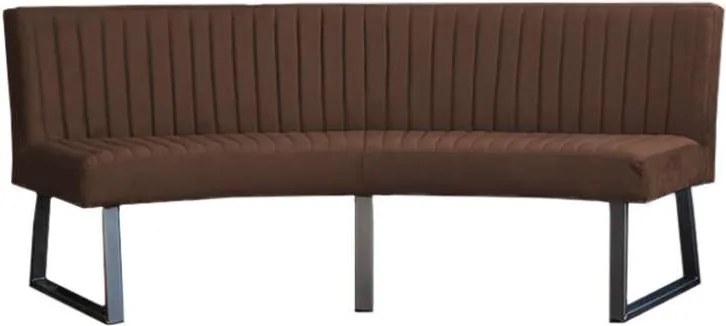 Eetkamerbank - Hengelo - stof Element donkerbruin 25 - geschikt voor ovale tafel 200 cm